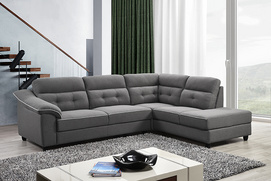 V1331  Modern L Couch Sofa Gray Modular corner sofa