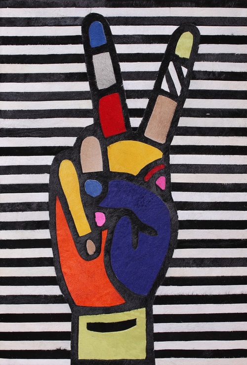 PH05 cow leather painting