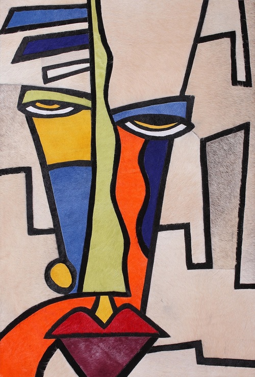 PH06 cow leather painting