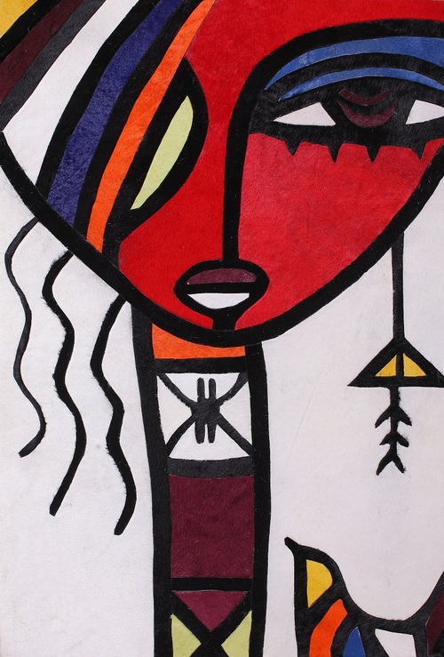 PH02 cow leather painting