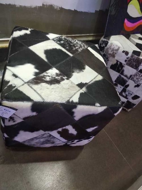 cow leather stool