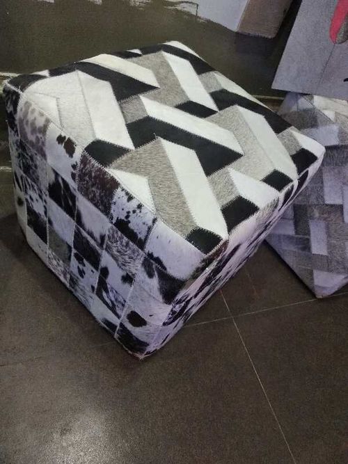 cow leather stool