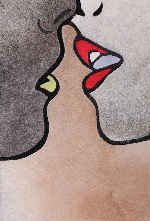 PH03 cow leather painting