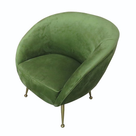 Modern Green Velvet Fabric Armchair C0432B-01-1D