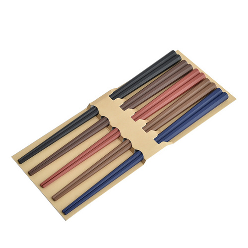 Colorful octagonal chopsticks for household use