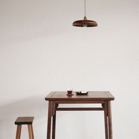 MUMO木墨 传统四方桌 黑胡桃木餐桌 实木餐桌