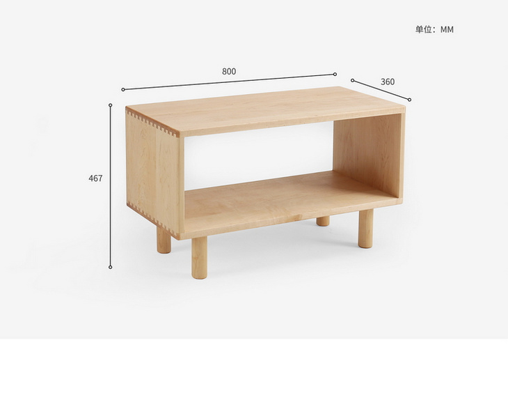 MUMO木墨 儿童方方柜 初制 儿童系列 置物柜 白枫木