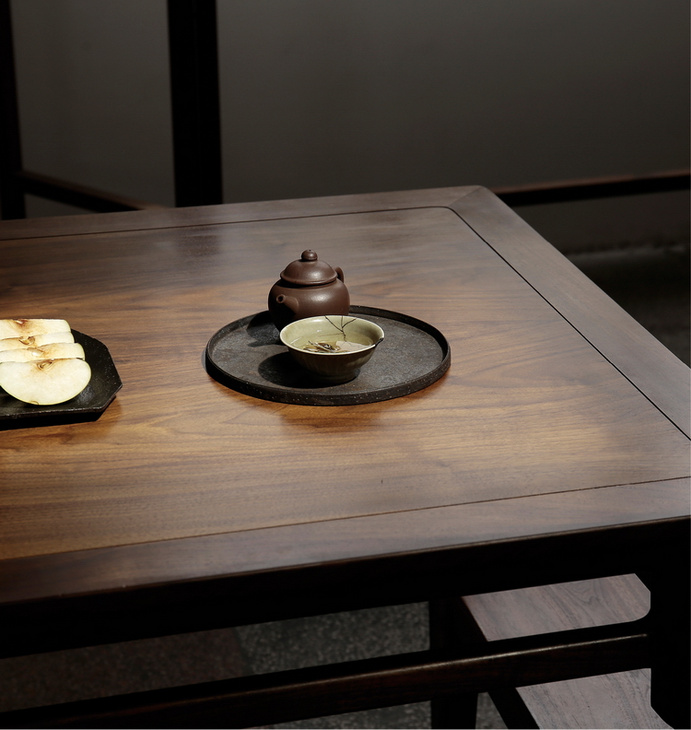 MUMO木墨 传统四方桌 黑胡桃木餐桌 实木餐桌