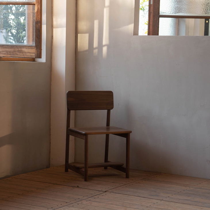 MUMO木墨 方圆系列不适椅 红橡木 黑胡桃木 餐桌椅 书桌椅