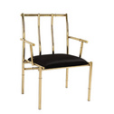 现代设计不锈钢酒店家具金餐椅