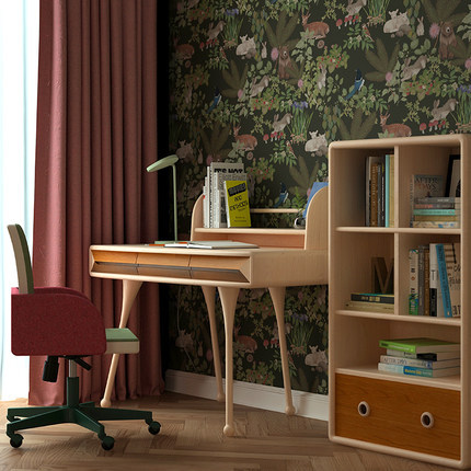 哈木的房间儿童家具实木书桌小学生学习桌北欧青少年电脑桌写字台