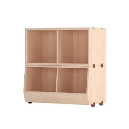 哈木的房间 全实木家具组合置物架儿童房玩具收纳柜子储物柜书柜