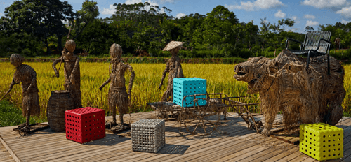 Outdoor Indoor Cube Stool