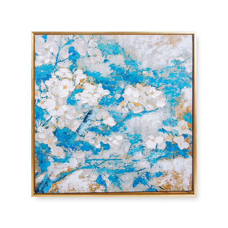 正方形手绘抽象客厅装饰画玄关过道油画现代简约卧室床头墙画