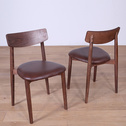 C1164黑胡桃木皮餐椅
