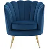 AC18501 Modern Velvet Fabric Blue Armchair