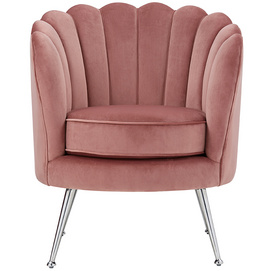 Light Pink Fabric Armchair