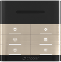 双路定阻灯具开关 金色双声道立体声音控器 喇叭背景音乐灯具调节面板