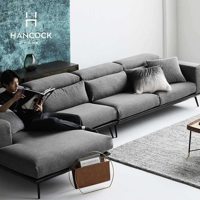 Hanke home -- modern simple light luxury living room NY