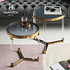 Hanke home_ Ins explosion red light luxury series acrylic gold-plated living room set several side table