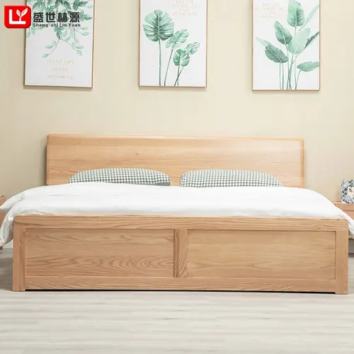 Pure solid wood high box bed 1.8m