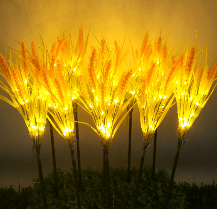 LED地插花 玫瑰 麦穗 