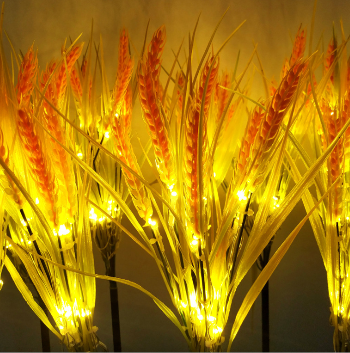 LED地插花 玫瑰 麦穗 