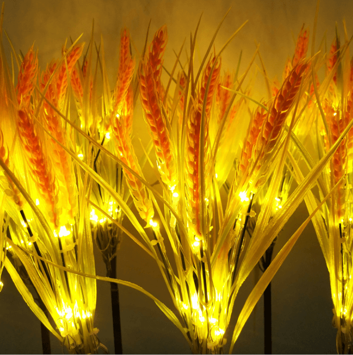 LED地插花 玫瑰 麦穗 