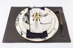 轻奢西餐餐盘 锡佳金边系列