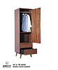 SC4-WA600 Scandinavian Modern Minimalist Single Door Wardrobe