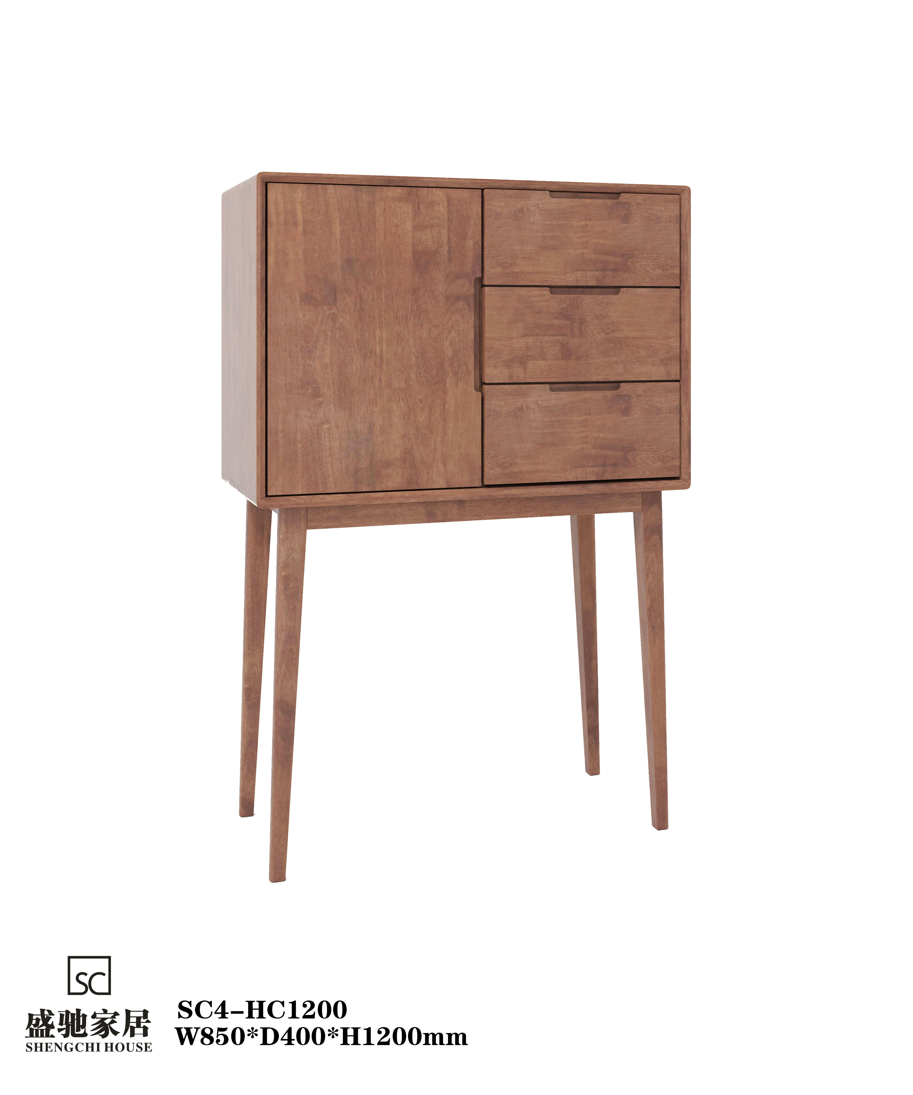 SC4-HC1200 Scandinavian Modern Minimalist Tall Storage Cabinet