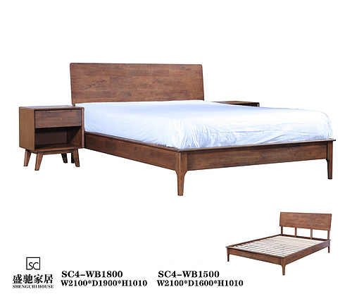 SC4-WB1800 Scandinavian Modern Minimalist Bed