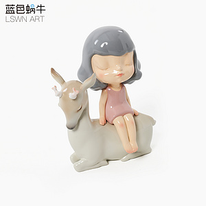 迷你《梦鹿》 家居摆件工艺品（玻璃钢）