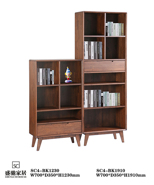 SC4-BK1910 Scandinavian Modern Minimalist Bookcase