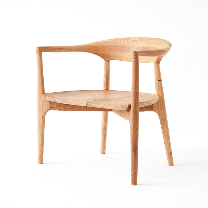 「立方木作」黑胡桃白橡木|实木老板椅|餐椅|书房靠背椅|工厂定制