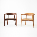 「立方木作」黑胡桃白橡木|实木老板椅|餐椅|书房靠背椅|工厂定制