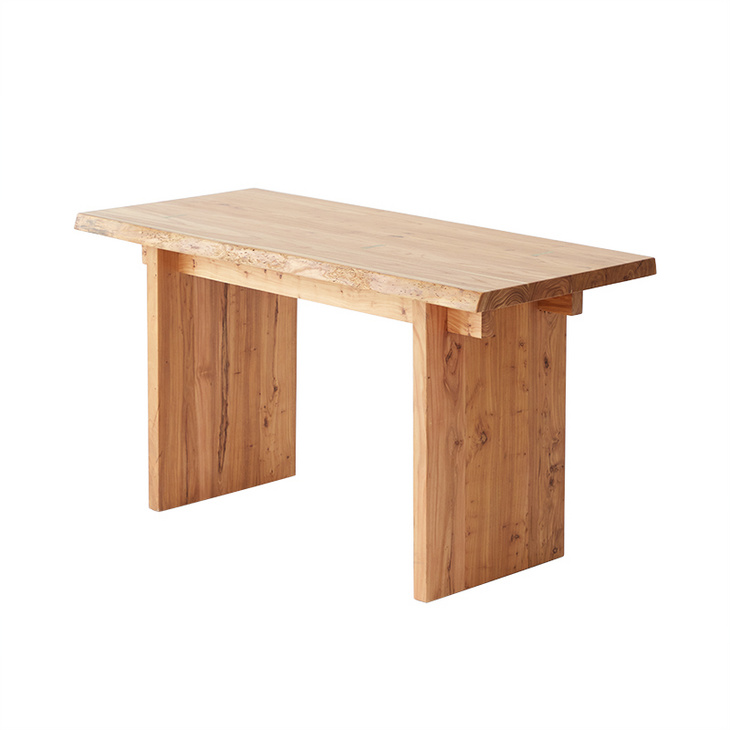 「立方木作」西北老榆木|长桌条案吧台书桌供桌玄关|自然边原木色