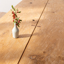 「立方木作」法国白橡木|整板双拼三拼蝴蝶榫自然边|原木实木餐桌