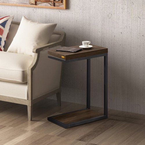 0C021FH Clever Edge Table - Classic Walnut