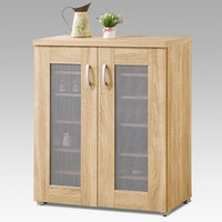 11070DU Meister Double Door Breathable Shoe Cabinet - Light Wood Color
