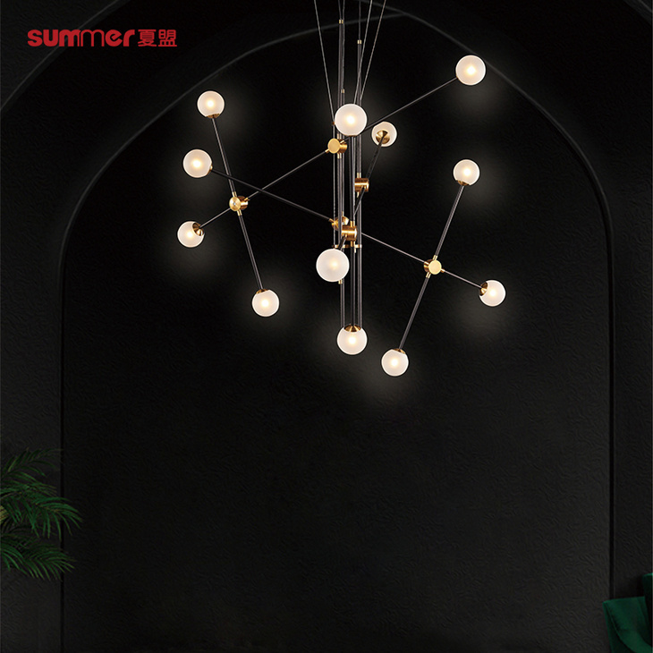 SUMMER 1250S 夏盟简约现代风客厅卧室餐厅咖啡厅个性玻璃圆球吊灯