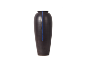 黑釉鎏金平口大瓶