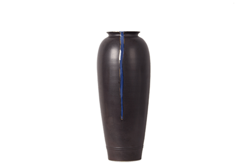 Black glaze gilt large vase