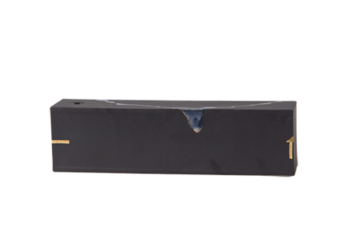 Black glazed rectangular gilded island platform