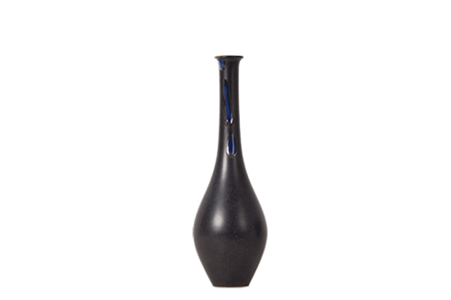 Black glaze gilt vase
