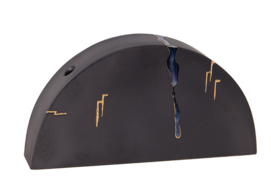 Black glaze gilded semicircular Island