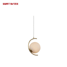 SUMMER 2303S 夏盟现代简约创意单头玻璃圆球餐厅吧台服装前台装饰灯具