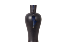 黑釉鎏金直口大梅瓶