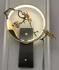 New Chinese style brass wall lamp