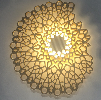 Modern moonlit bay wall lamp